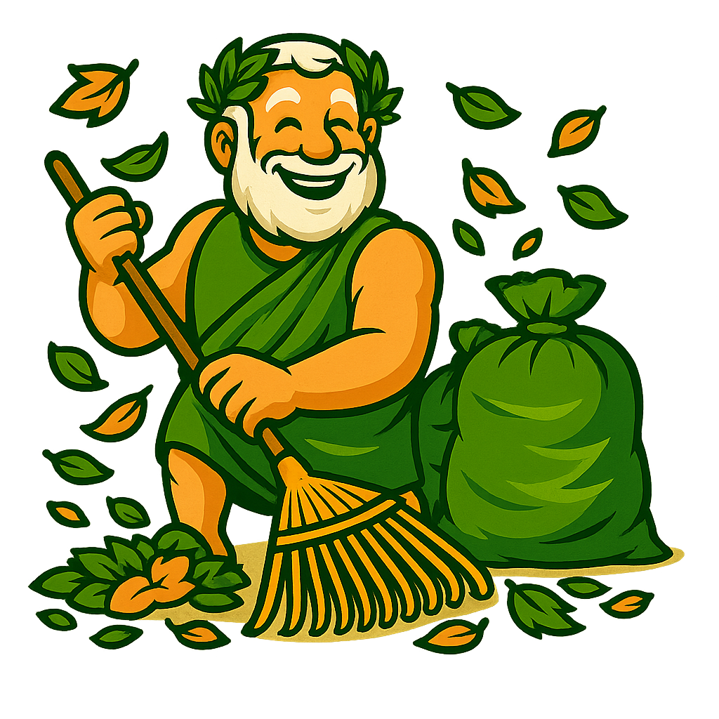Professional lawn care services - leaf removal and yard maintenance in Pensacola
